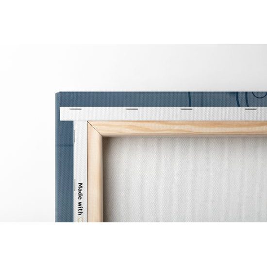 Obraz tmavomodrá Mandala na šedom pozadí