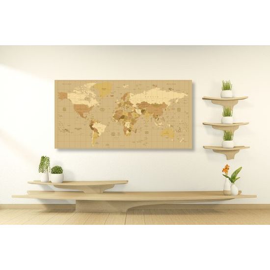 Obraz stará mapa sveta