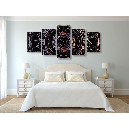5-dielny obraz magická Mandala