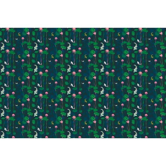 Samolepiaca tapeta japonské kapre medzi leknami