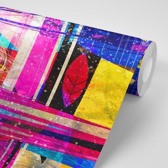 Samolepiaca tapeta abstrakcia z farieb a tvarov