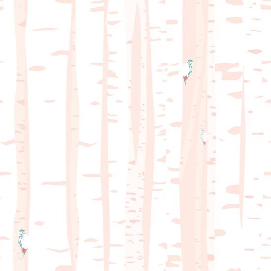 Samolepiaca tapeta majestátne stromy na romantickom ružovom pozadí