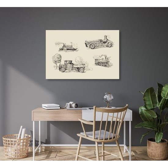 Obraz dopravné prostriedky v retro zobrazení