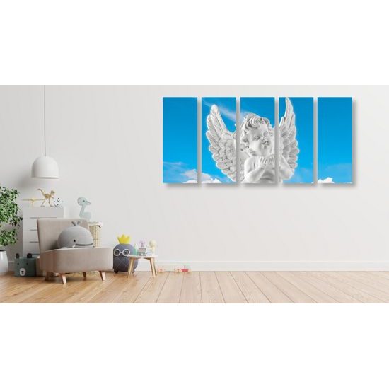 5-dielny obraz anjel na oblohe