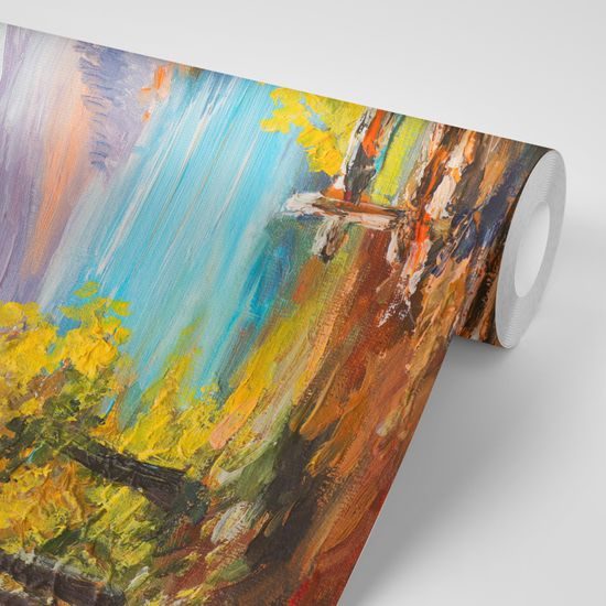 Samolepiaca tapeta jesenný pohľad na horské jazero