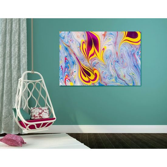 Obraz zaujímavá hra farieb v Ebru prevedení