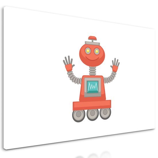 Obraz kamarát robot v červenej farbe