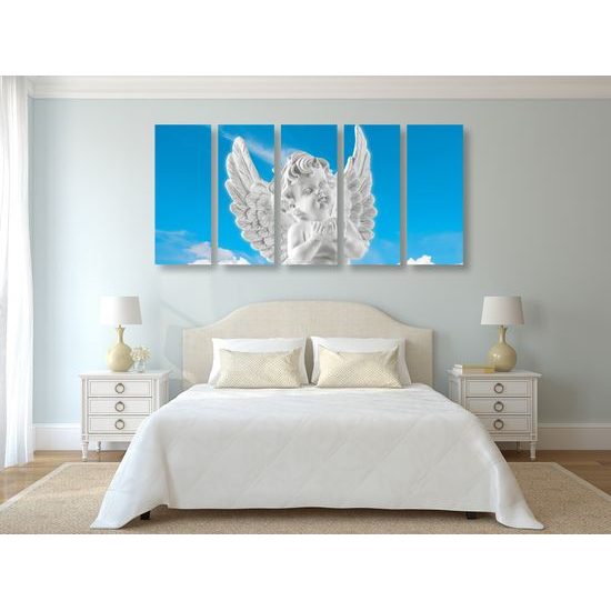 5-dielny obraz anjel na oblohe