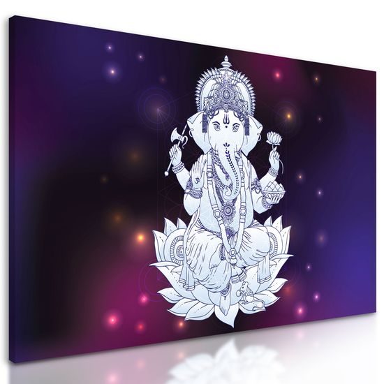 Obraz meditujúci Ganéš