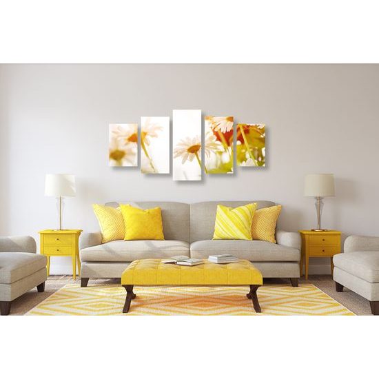 5-dielny obraz kvety na slnečnej lúke