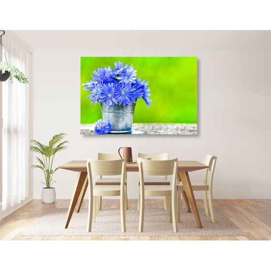 Obraz nádherné kvety s zeleným pozadím