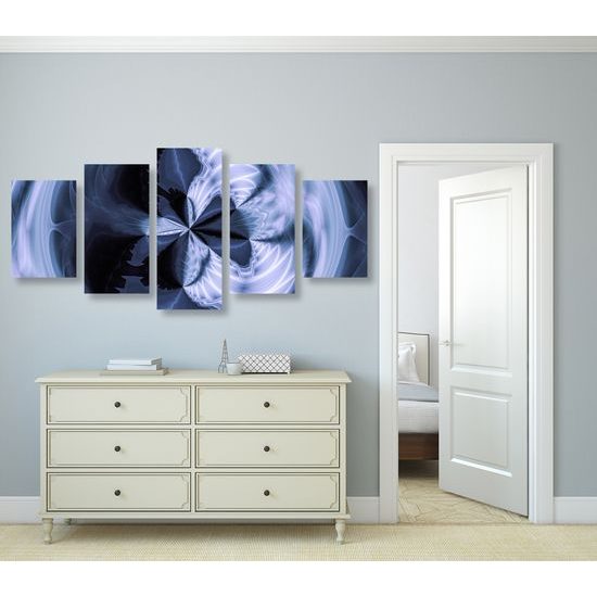 5-dielny obraz krásy abstraktných tvarov