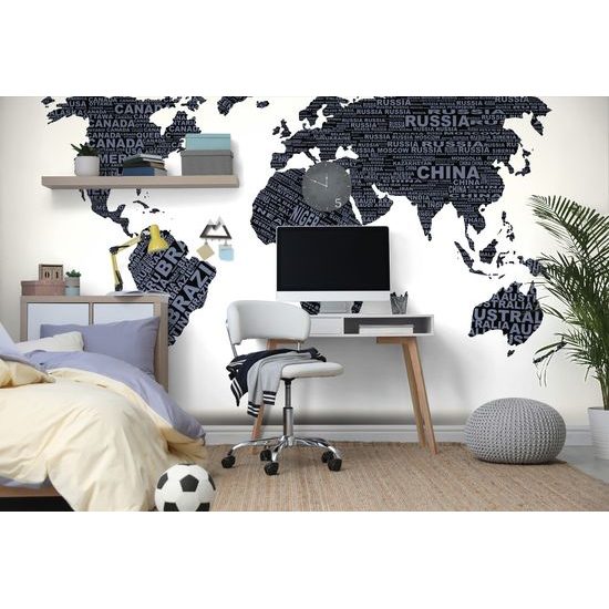 Originálna samolepiaca tapeta moderná mapa sveta