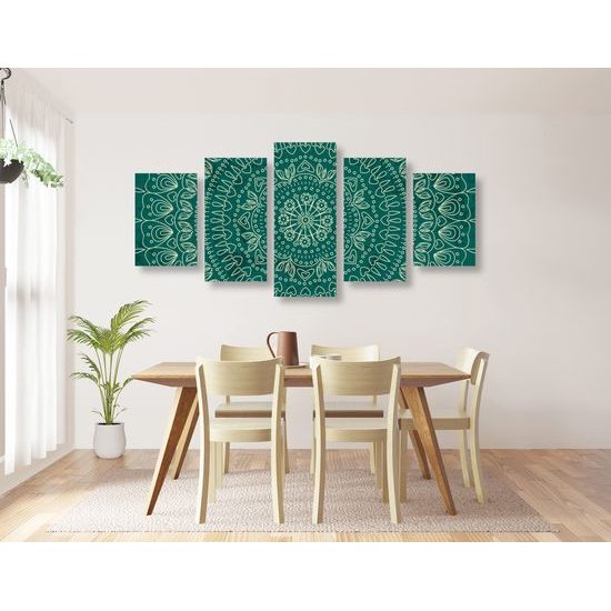 5-dielny obraz umelecká Mandala