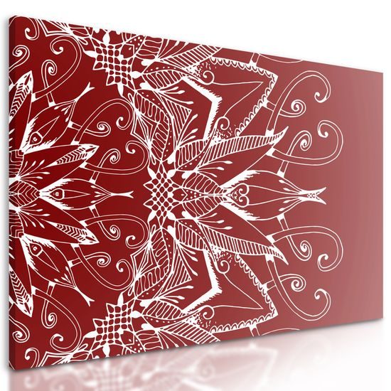 Obraz zaujímavá Mandala na bordovom pozadí