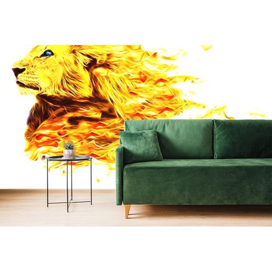Samolepiaca tapeta ohnivá hlava leva
