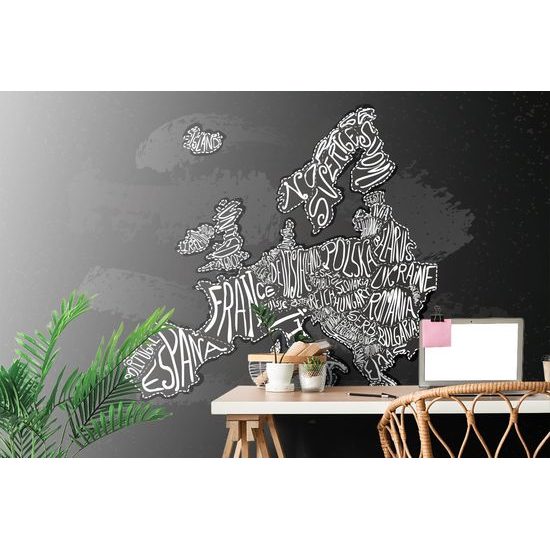 Samolepiaca tapeta abstraktná mapa Európy