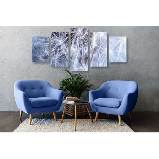5-dielny obraz detail púpavy