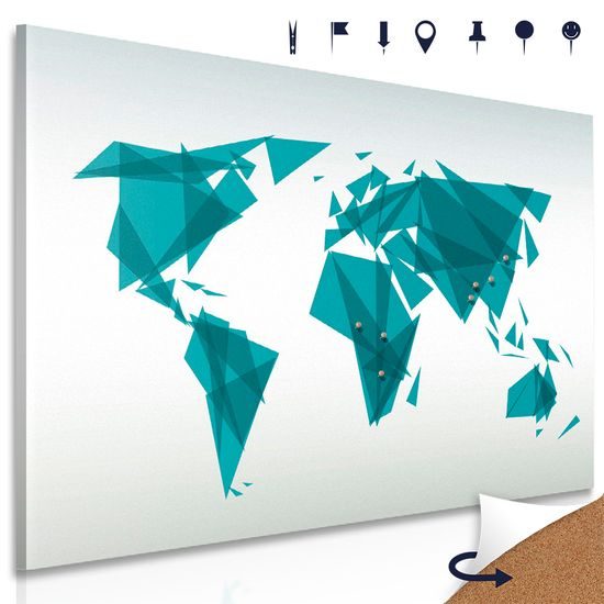Obraz na korku geometrická moderná mapa