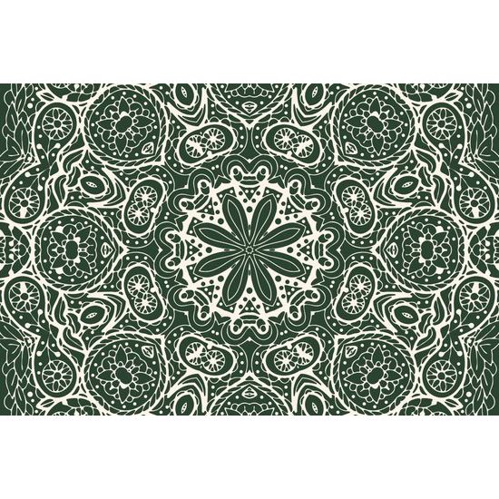 Tapeta Mandala v zelenom štýle