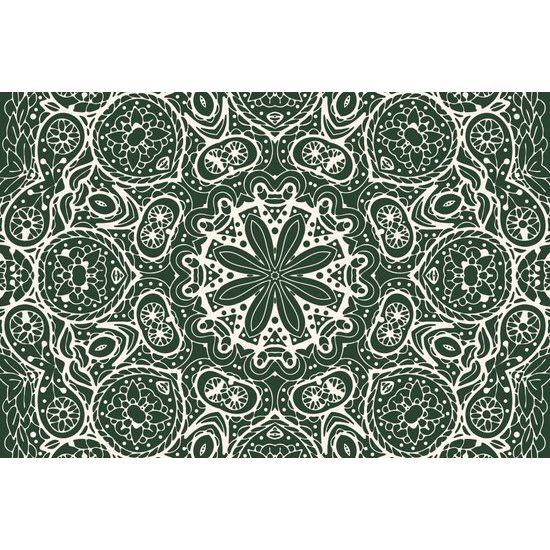 Tapeta Mandala v zelenom štýle