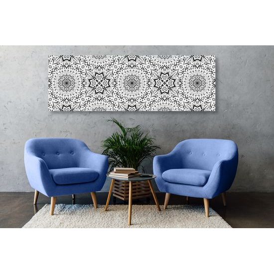 Obraz zaujímavý čiernobiely vzor