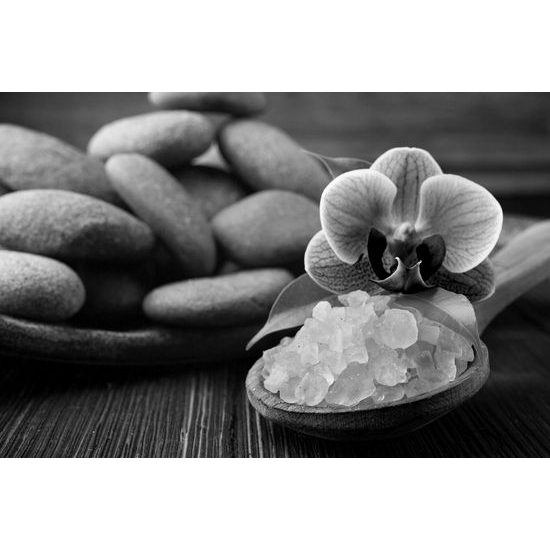 Obraz ukľudnujúci wellness v čiernobielom prevedení