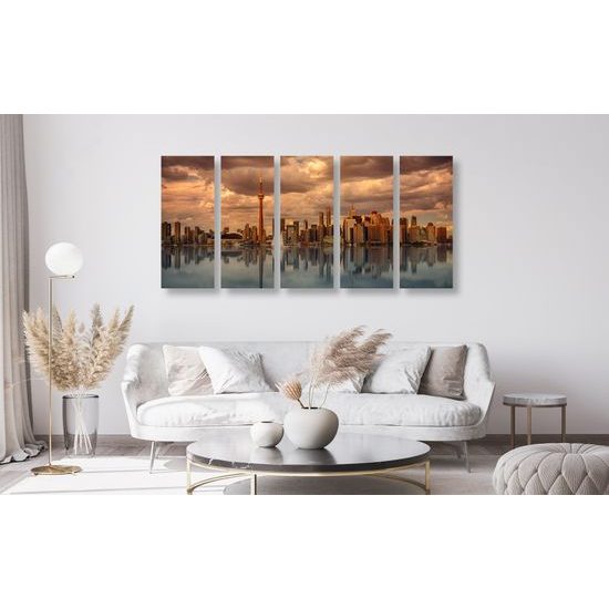 5-dielny obraz výhľad na krásy mesta