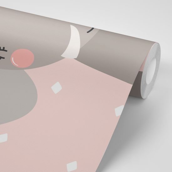 Samolepiaca tapeta šťastný sloník s pierkovou čelenkou