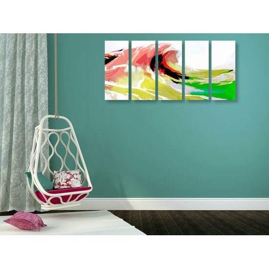 5-dielny obraz abstrakcia Slovenských vrchov