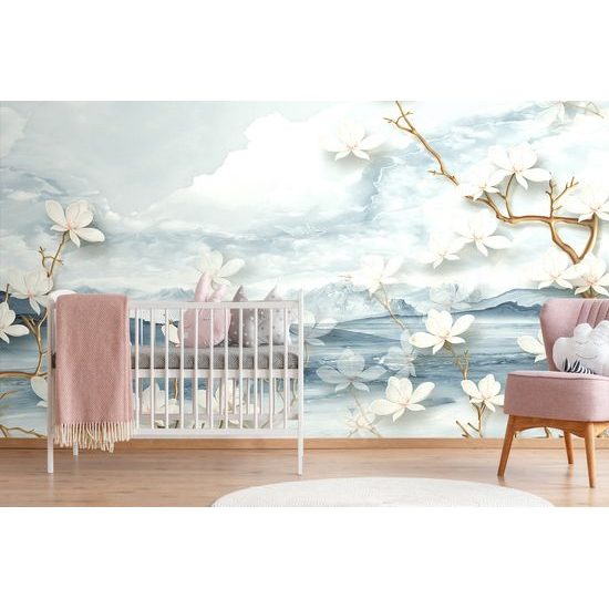 Samolepiaca tapeta hra prírody v svetlých farbách