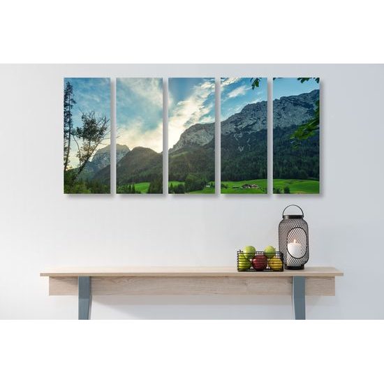 5-dielny obraz Švajčiarska príroda