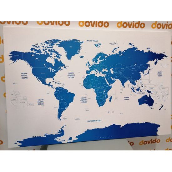 Obraz podrobná mapa sveta