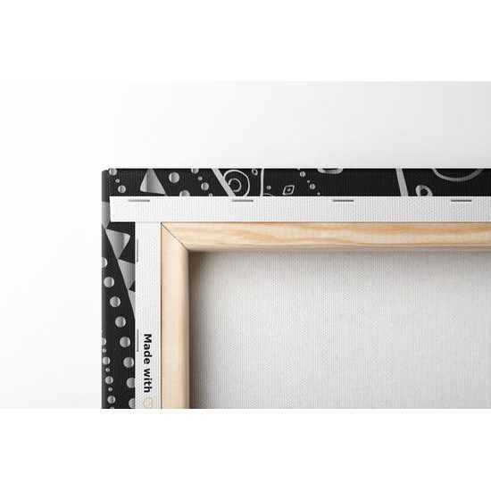 Obraz magická Mandala v čiernobielom prevedení