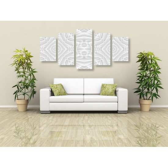 5-dielny obraz decentná abstrakcia