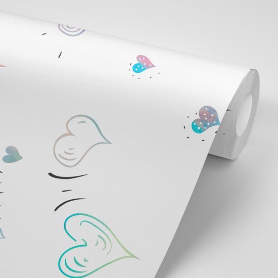 Tapeta srdiečka v zaujímavom grafickom prevedení