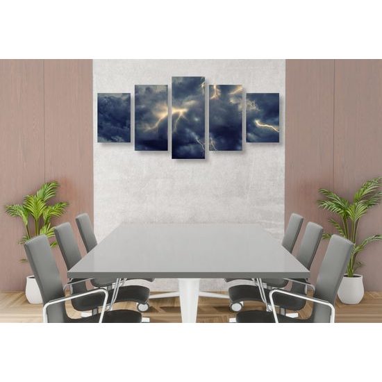 5-dielny obraz hromobitie