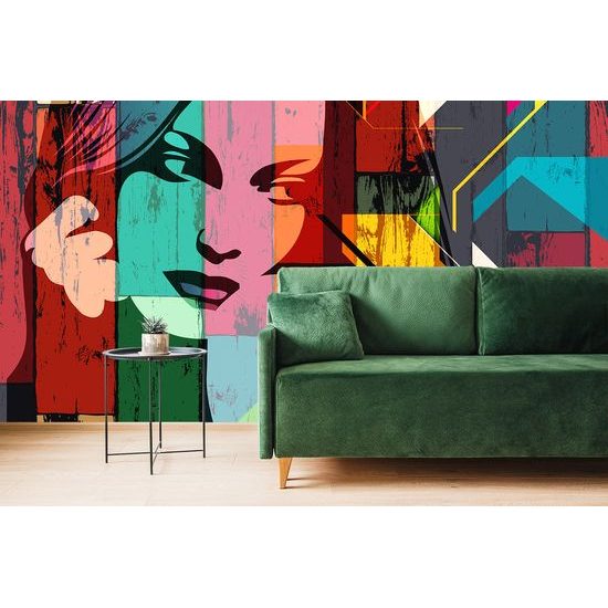 Samolepiaca tapeta krása ženy v pop art štýle