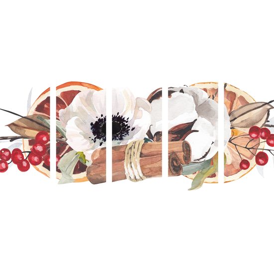 5-dielny obraz maľované zátišie