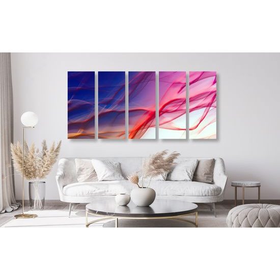 5-dielny obraz abstraktné vzory na farebnom pozadí