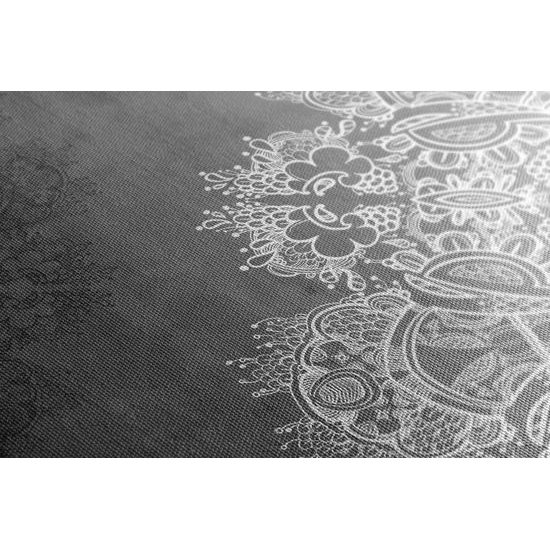 Obraz nádherná Indická Mandala v čiernobielom prevedení