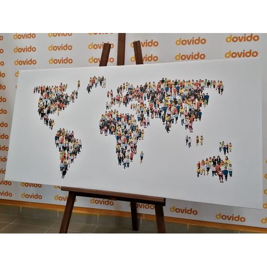 Obraz mapa tvorená ľudmi