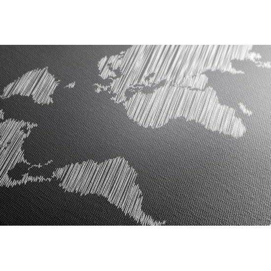 Obraz zaujímavá mapa na čiernobielom pozadí