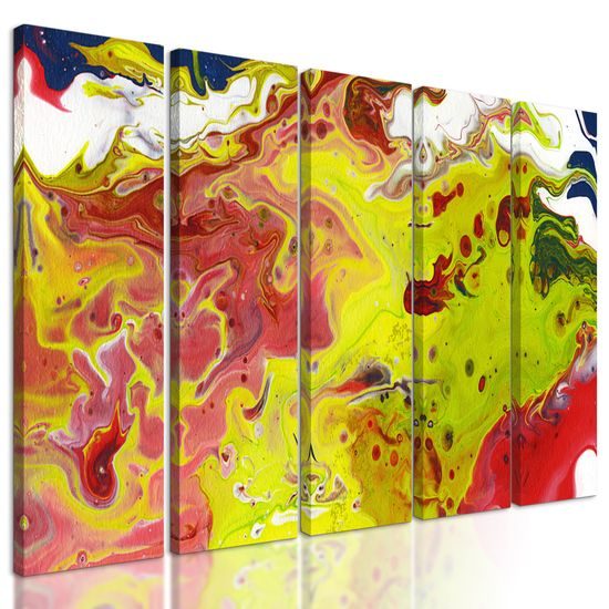 5-dielny obraz umelecká farebná kombinácia