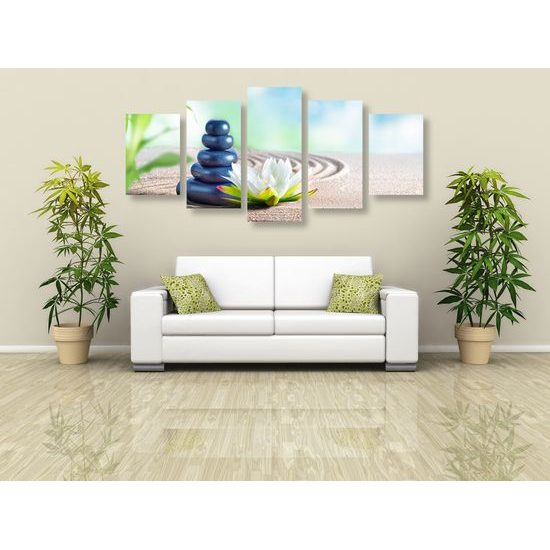 5-dielny obraz wellness zátišie