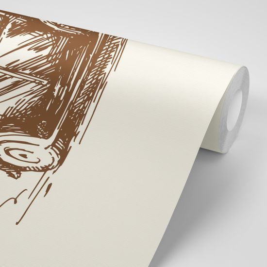 Samolepiaca tapeta retro pretekárske auto