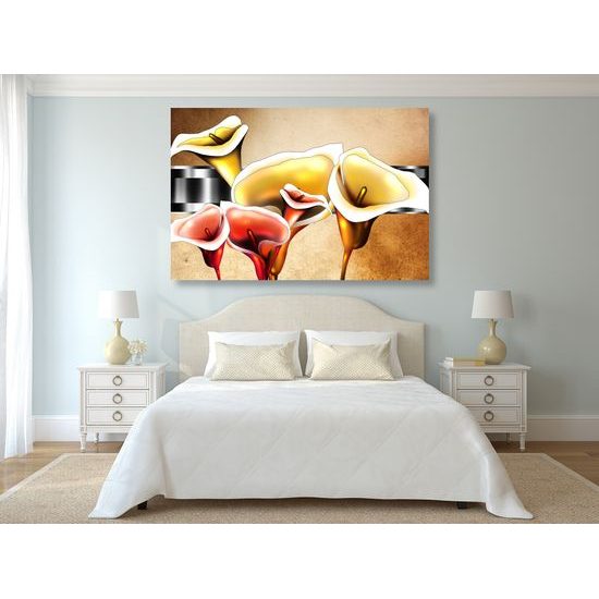 Obraz luxusné kvety kaly