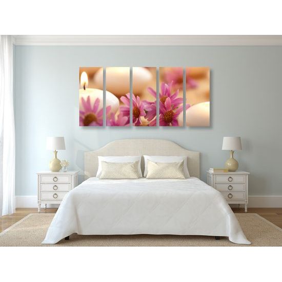 5-dielny obraz ukľudnujúce zátišie