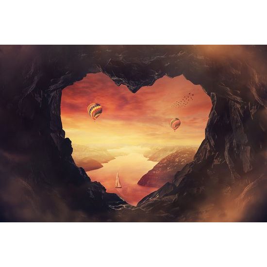 Očarujúca samolepiaca fototapeta výhľad na rozprávkovú krajinu