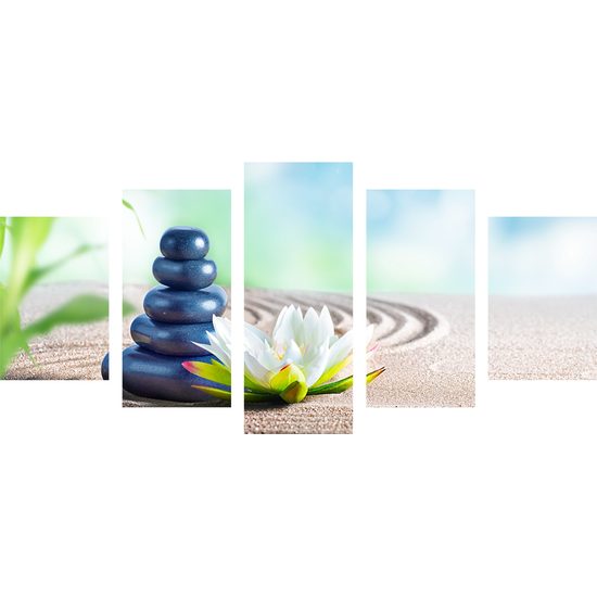 5-dielny obraz wellness zátišie